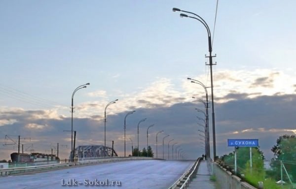 автомобильный мост через реку Сухона