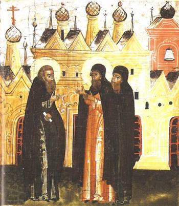 Дионисий освящает церковь и создаёт монастырь