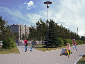 Проект Центрального сквера на ул. Орешкова