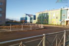 Стадион на территории новой школы в Соколе