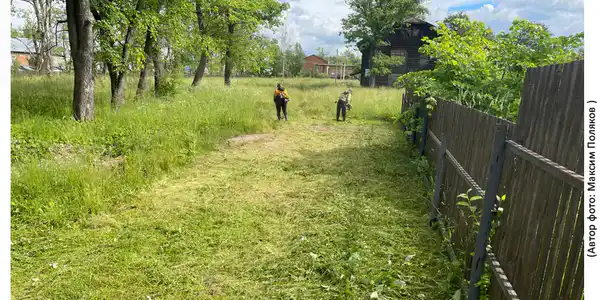 Субботник у Цветаевского дома